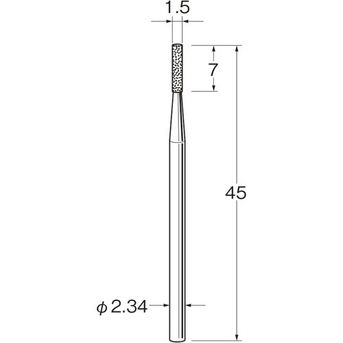 リューター 軸付電着ダイヤモンド砥石D1115