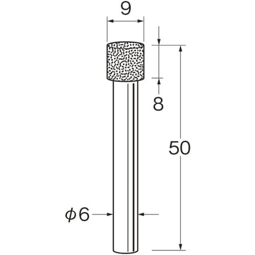 リューター 機械研削用軸付電着ダイヤモンド砥石(イ