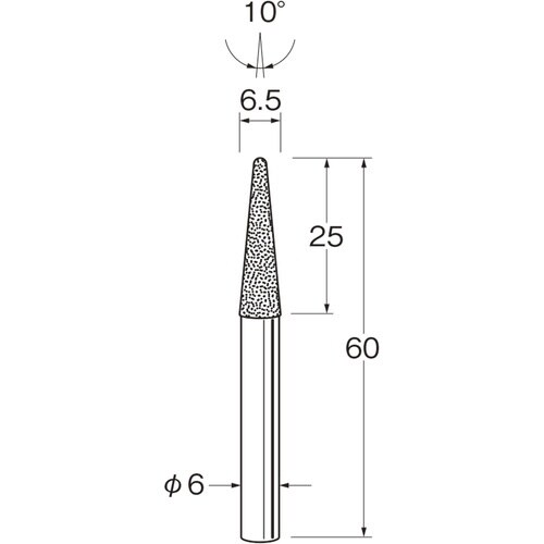 リューター 軸付電着ダイヤモンド砥石D4656