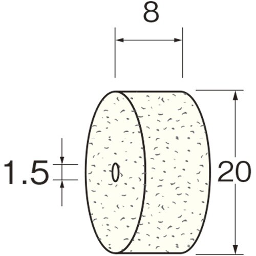 リューター ホイール型フェルトバフホイール型幅(m