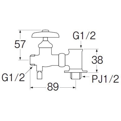 SANEI 水抜分岐バルブ