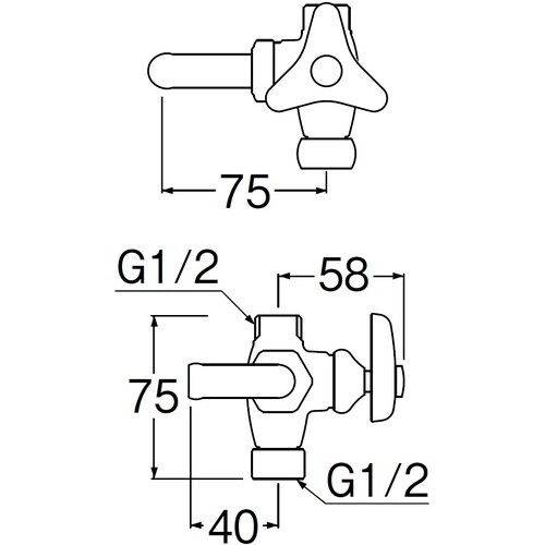 SANEI アングル分岐バルブ