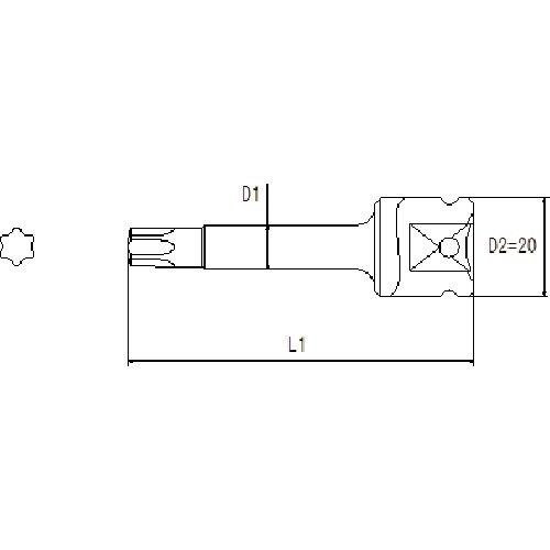 近江 差込四角9.52 ヘクスウェーブソケット T