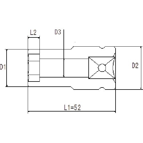 近江 差込四角12.7 ショートソケット H14