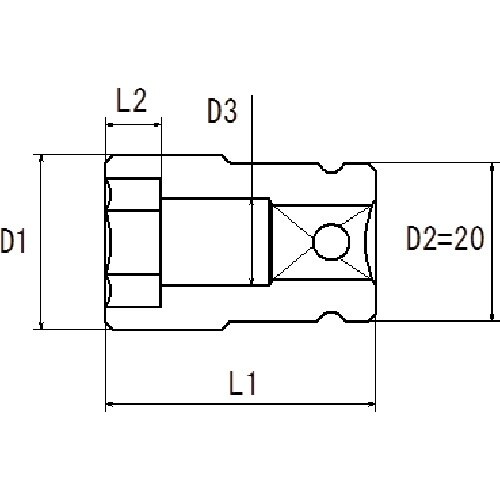 近江 差込四角9.52 ショートソケット H14