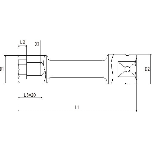 近江 差込四角12.7 エクステンションソケット
