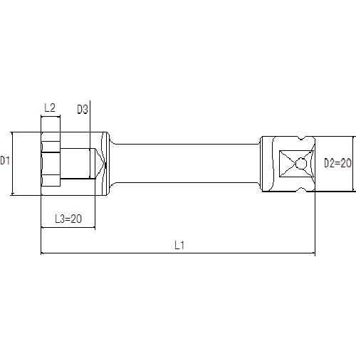 近江 差込四角9.52 エクステンションソケット