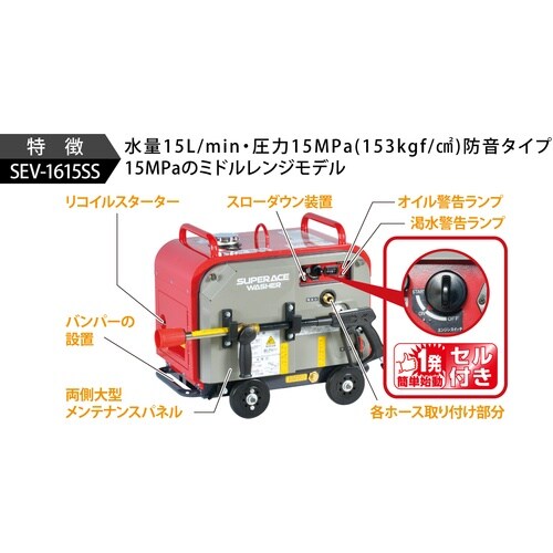 スーパー工業 エンジン式高圧洗浄機 SEV−161