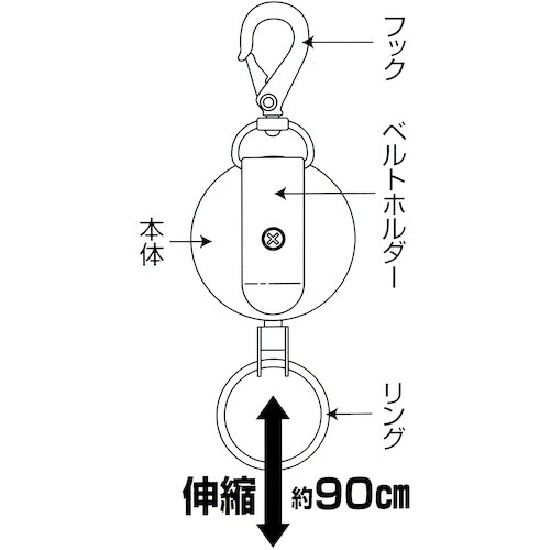 WAKI キーリールバラ IB−136 ブラック9