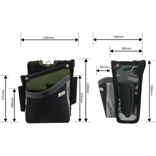 KH SAKURA 腰袋 大 ホルダー付 グリーン