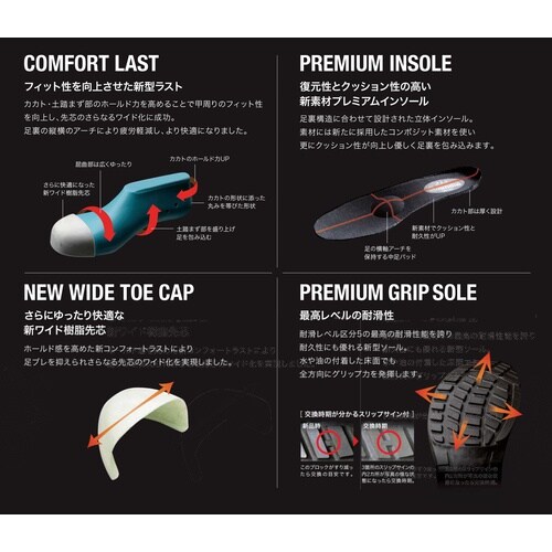 ミドリ安全 女性用静電安全靴 プレミアムハイ・ベル