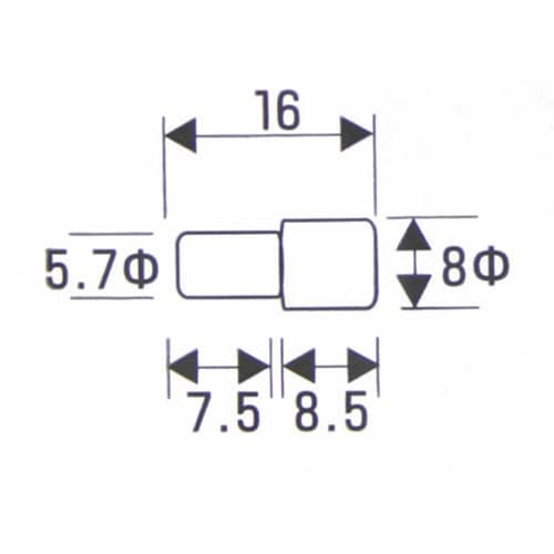 WAKI 差込ダボ 5.7X8 IF−075 45