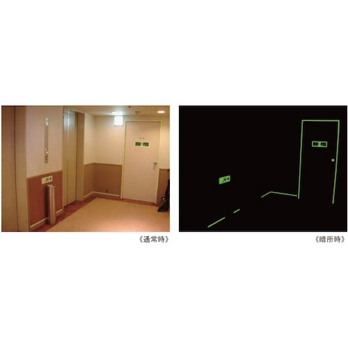 グリーンクロス 中輝度蓄光式誘導標識 TSN801