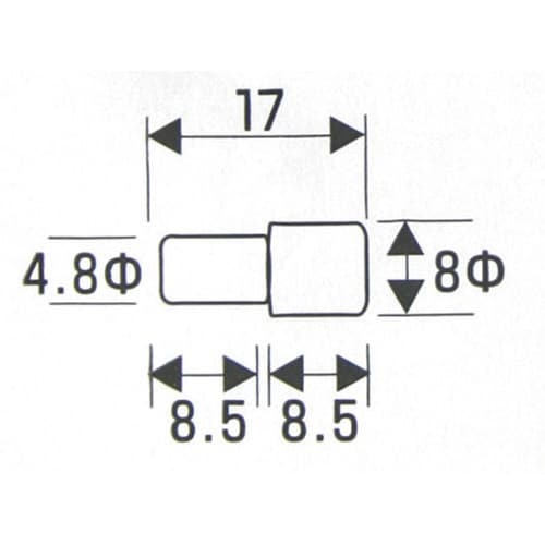 WAKI 差込ダボ 5X8 IF−074 4595