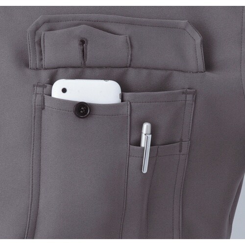 AUTO−BI 耐酸つなぎ服6100−007グレー