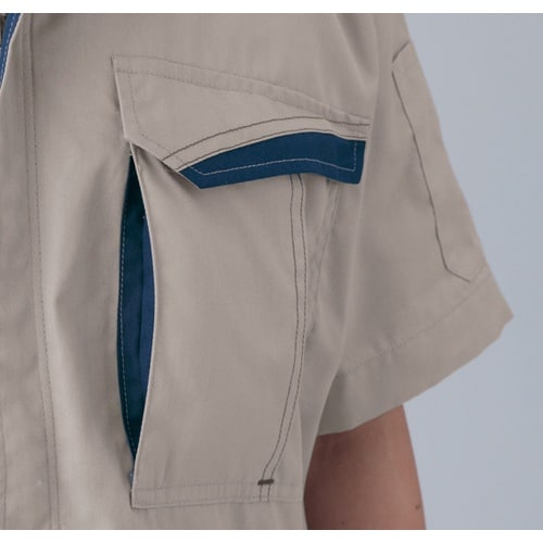 AUTO−BI 半袖つなぎ服8901−008シルバ