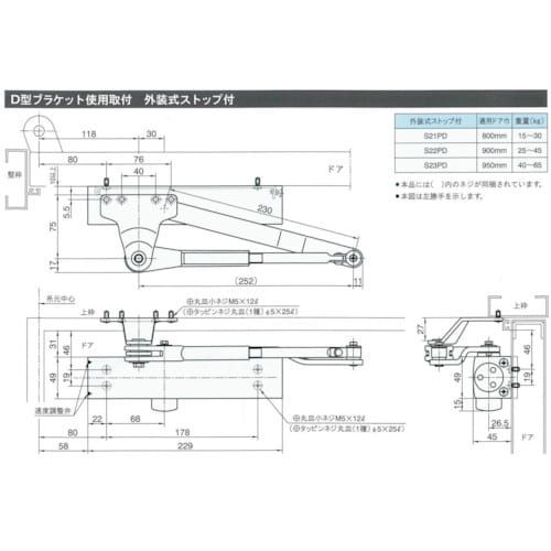 RYOBI ドアクローザ #20シリーズ S22P