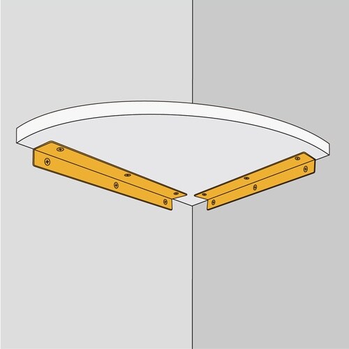 NewHikari ライン棚受(アルミ製)ホワイト
