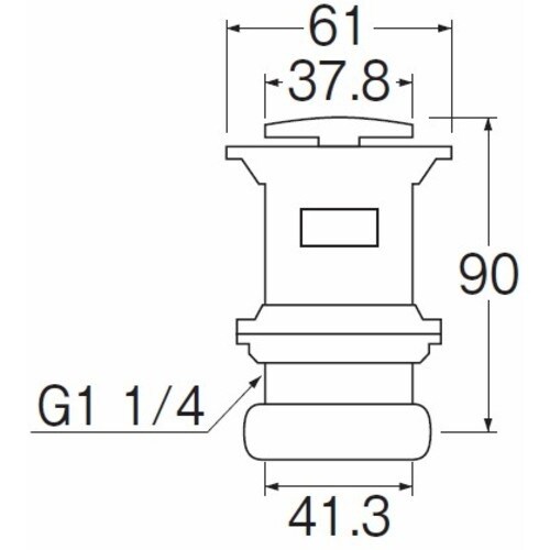 SANEI ポップアップ横穴排水栓