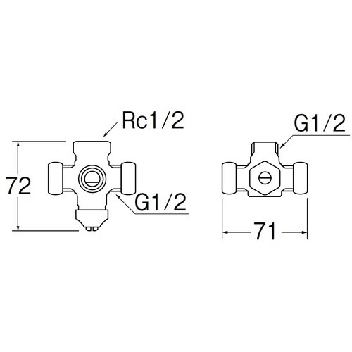 SANEI D式分岐止水栓本体