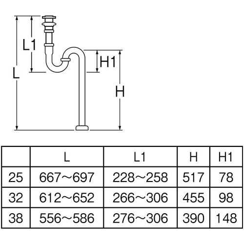 SANEI アフレ付Sトラップ