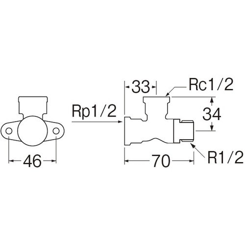 SANEI 台付水栓エルボ
