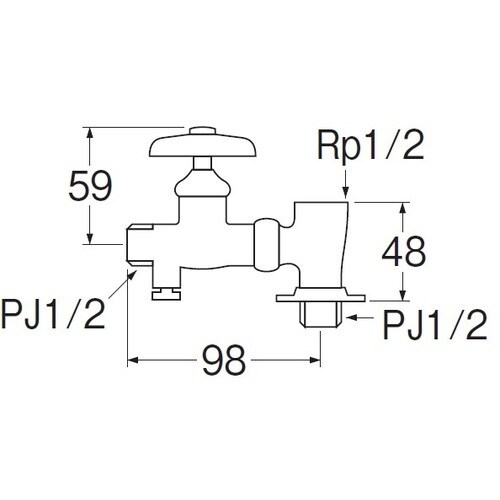 SANEI 水抜分岐バルブ