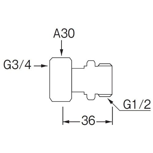 SANEI 異径片ナット付アダプター