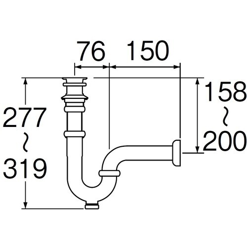 SANEI アフレ付Pトラップ
