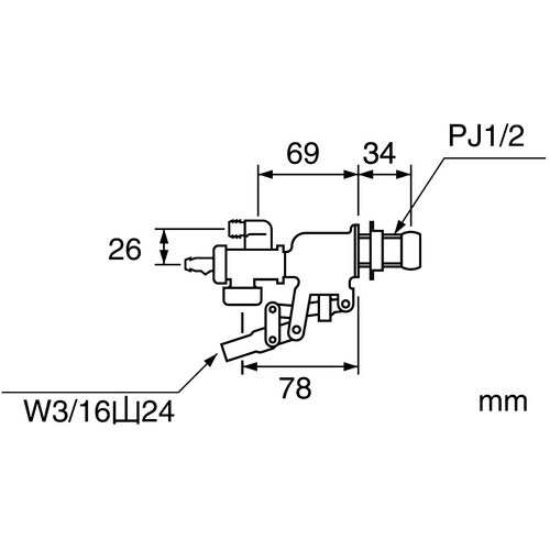 SANEI ロータンクボールタップ本体