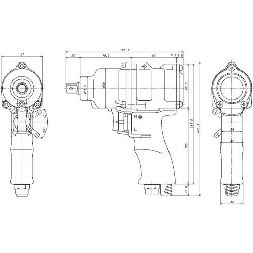 VESSEL エアーインパクトレンチ GT‐P80