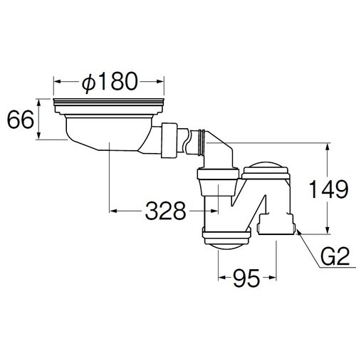 SANEI 流し台薄型トラップ