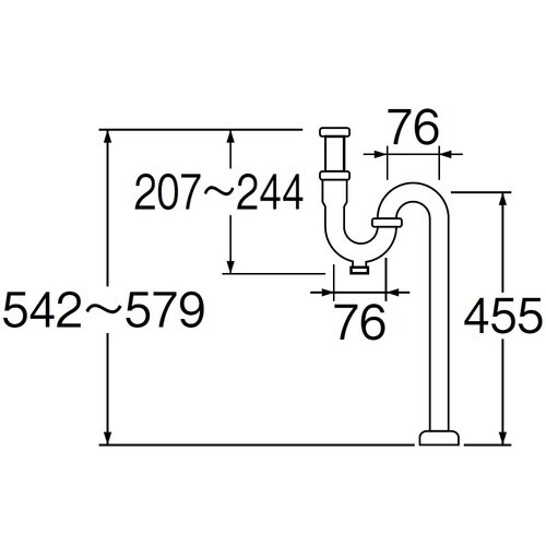 SANEI 掃除口付Sトラップ