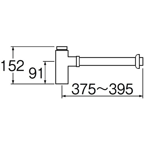 SANEI ボトルトラップ横引管