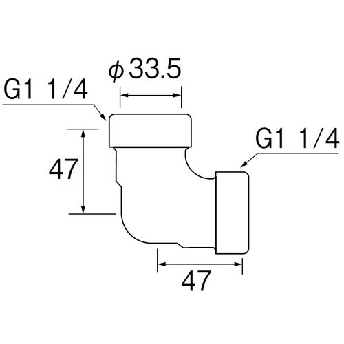 SANEI トラップ用エルボ