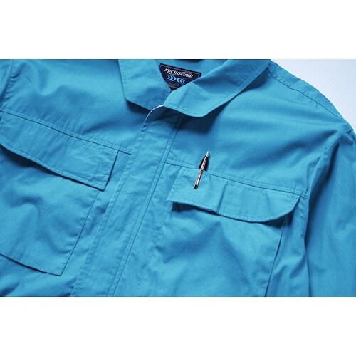 空調服 綿・ポリ混紡脇下マチ付きウェアのみ ターコ