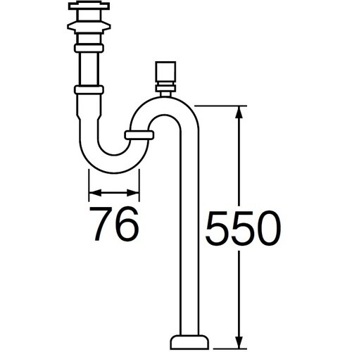 SANEI 低位通気弁付きSトラップ