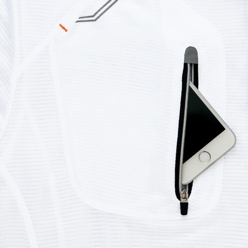 アイトス 半袖ハーフZIPシャツ(男女兼用) ホワ