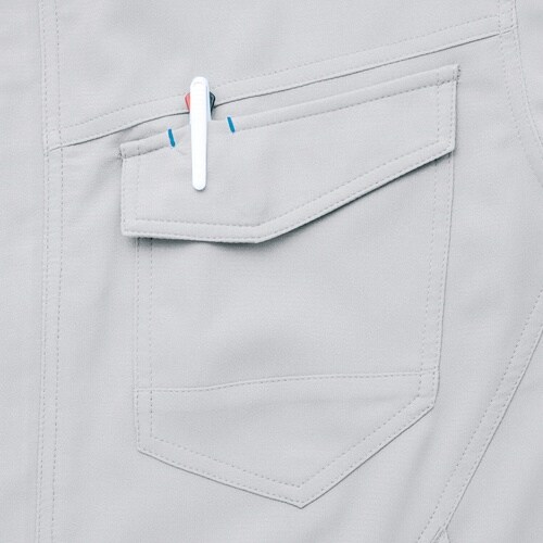 アイトス 長袖シャツ(男女兼用)(薄地) シルバー