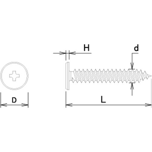 DAIDOHANT ニッケル 超低頭タッピング 5