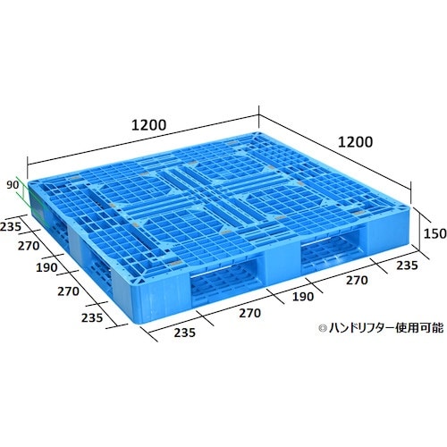 NPC プラスチックパレットLAー1212 片面四