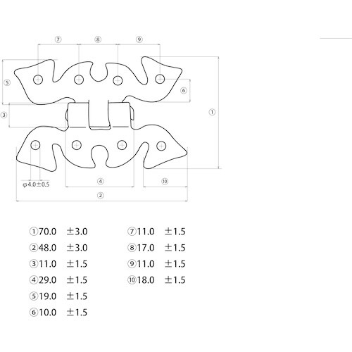 WAKI エクステリアヒンジ IK‐331 G13