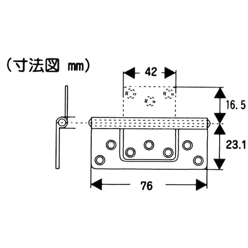 WAKI 薄口フラッシュ丁番 VF‐030 76m