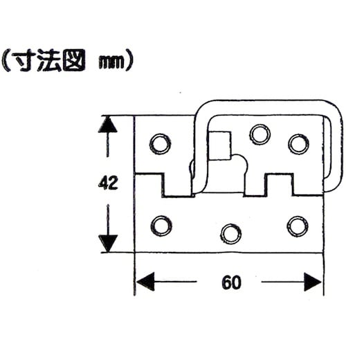WAKI ステン丁番掛金 VF‐107 60mm
