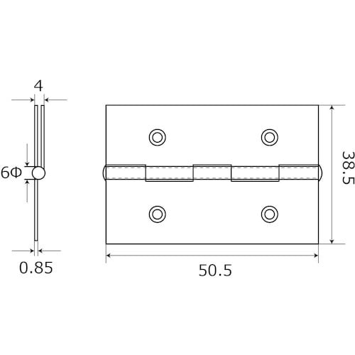 WAKI 厚口カラー丁番 VE‐004 51mm
