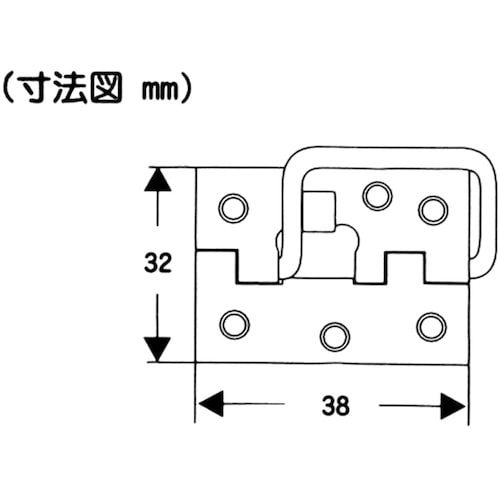 WAKI ステン丁番掛金 VF‐105 38mm