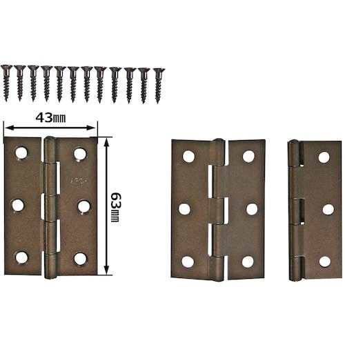 WAKI 厚口カラー丁番 VE‐021 64mm