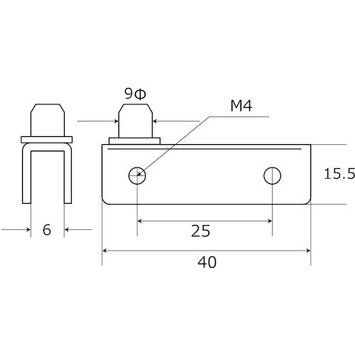WAKI ガラス丁番 VF‐127 5mm 黒