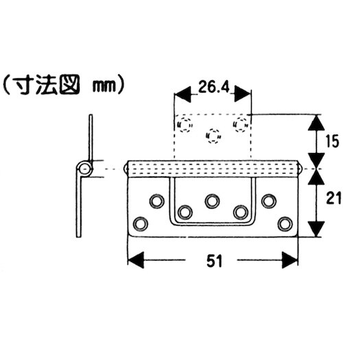 WAKI 薄口フラッシュ丁番 VF‐028 51m