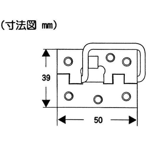 WAKI ステン丁番掛金 VF‐106 50mm